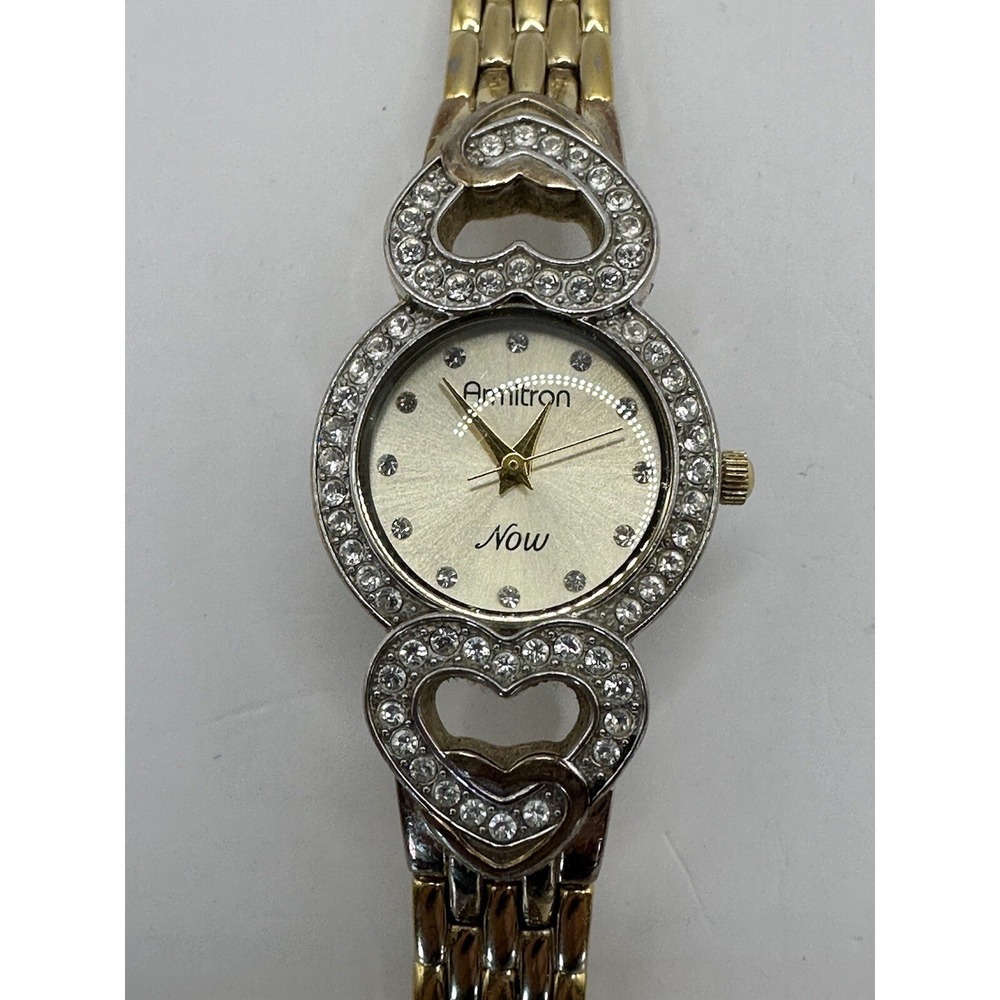 Armitron Now 75/3339S New Battery Gold Tone Analog Ladies Watch 7‎ 1/2" 22MM V
